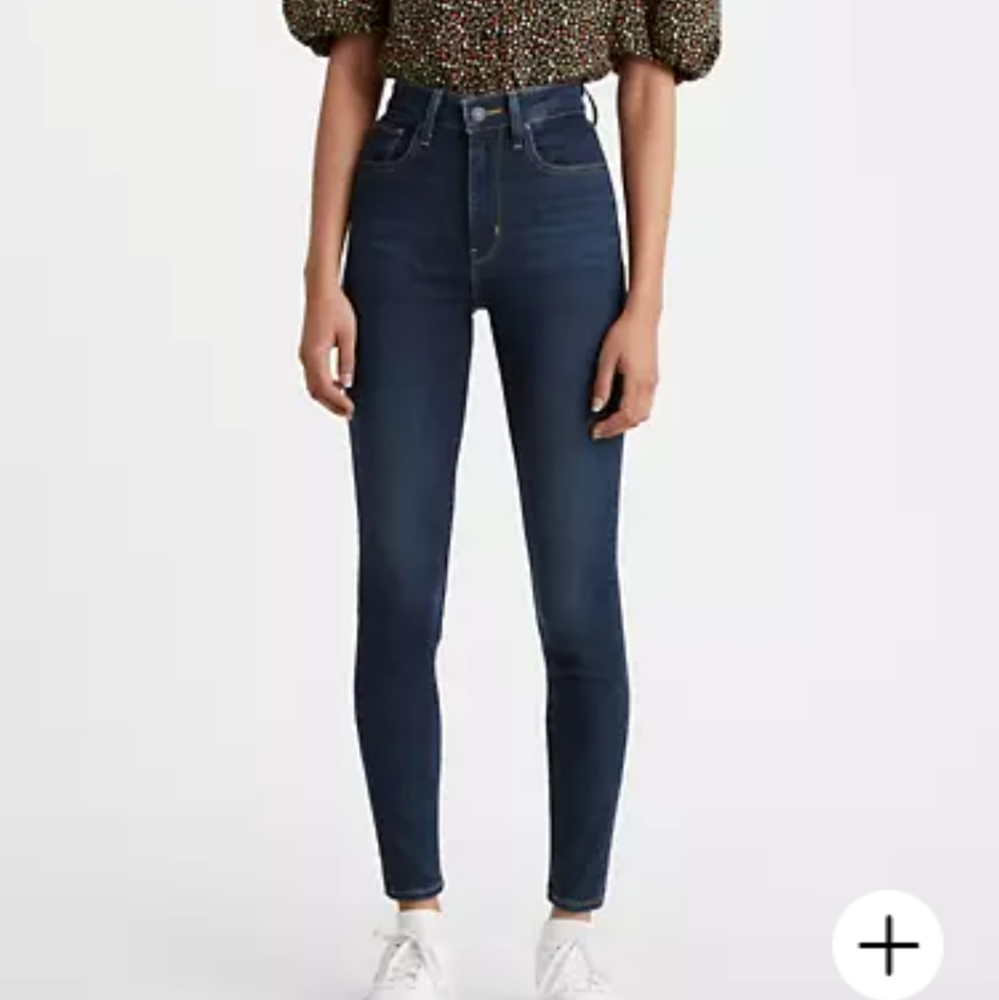 Levi's 721 High Rise Skinny Jeans, Dark Wash Blue